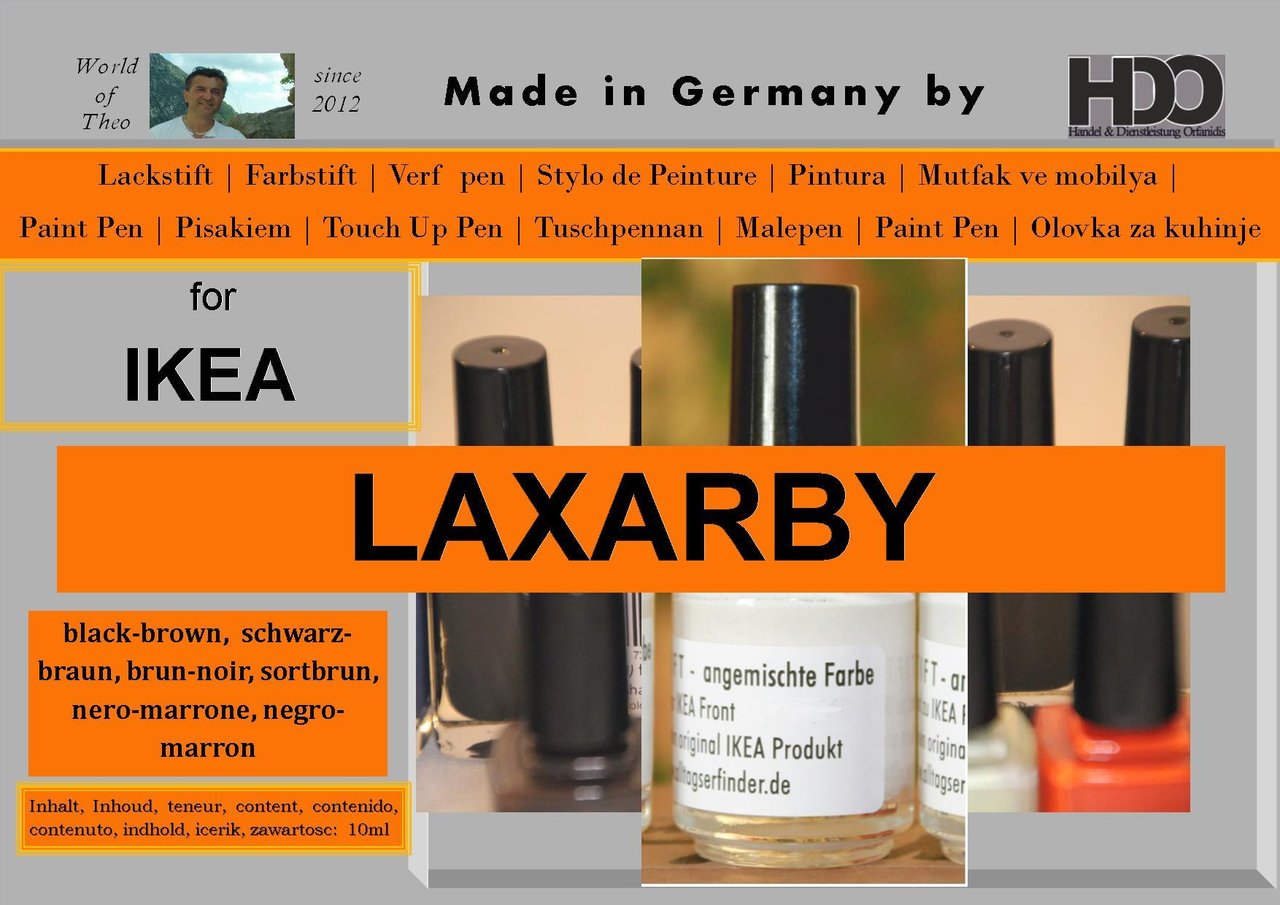 Lackstift, Farbstift für IKEA LAXARBY schwarz-braun