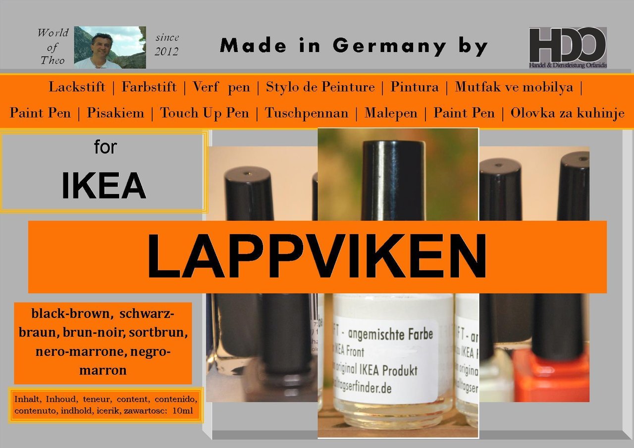 Lackstift, Farbstift für IKEA LAPPVIKEN schwarz-braun