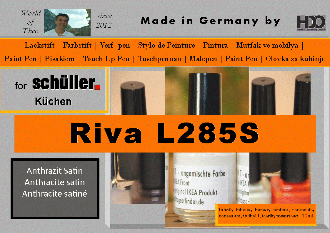 touch-up pen, touch-up paint for schüller RIVA L285S