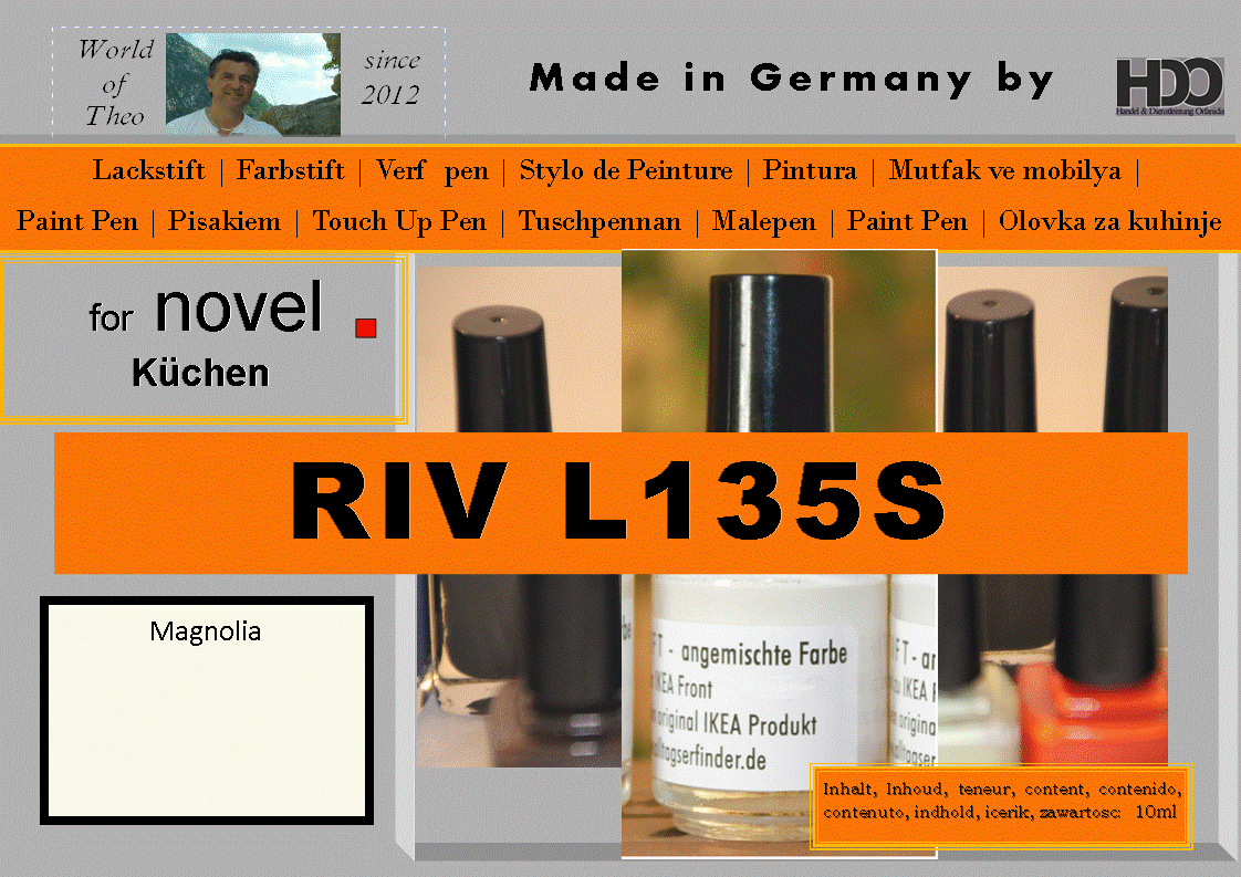 Lackstift, Farbstift für novel RIV L135S