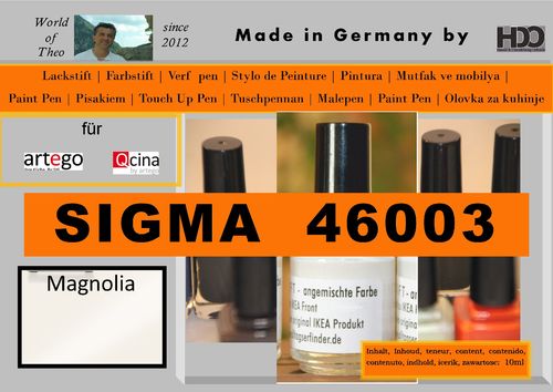 Lackstift, Farbstift für artego Sigma 46003