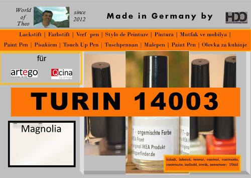 touch-up pen, touch-up paint for artego Turin 14003