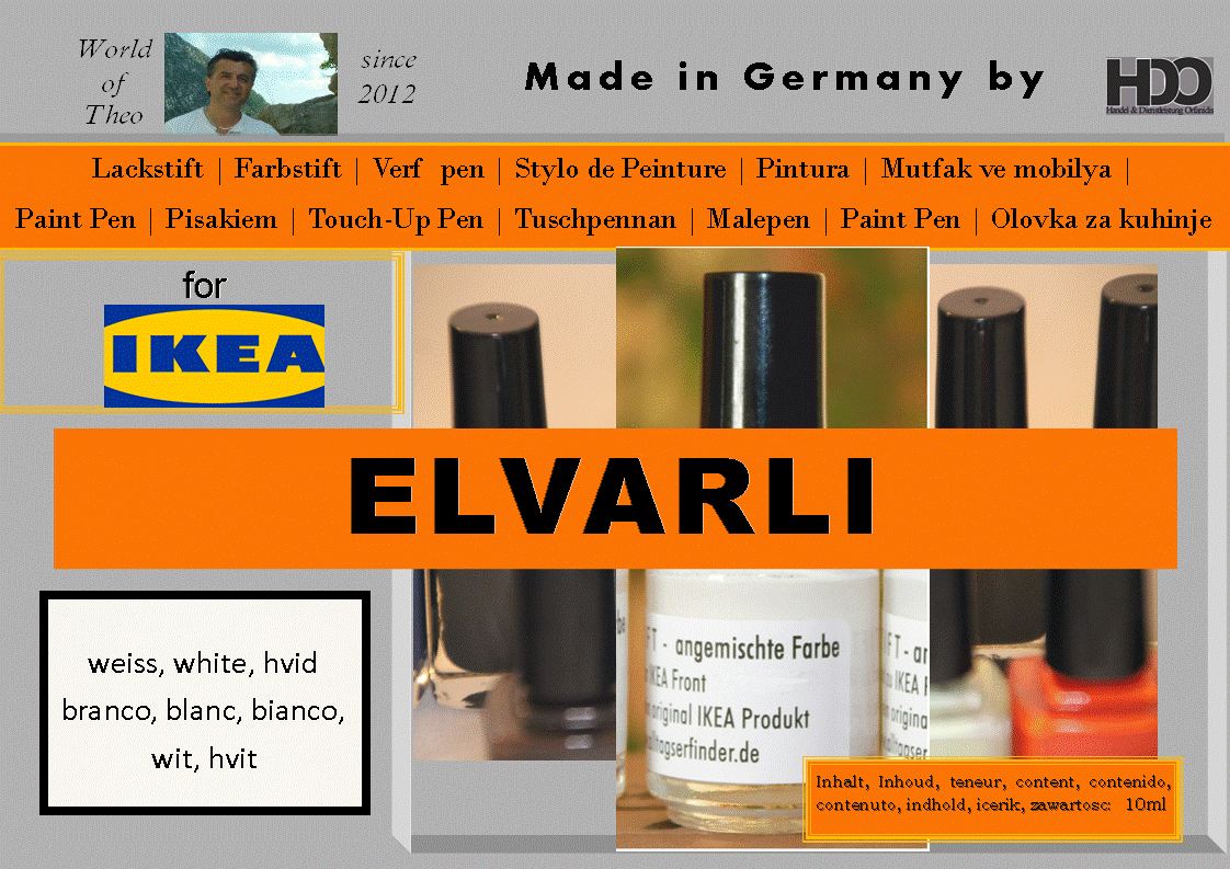 Lackstift, Farbstift für IKEA ELVARLI weiß