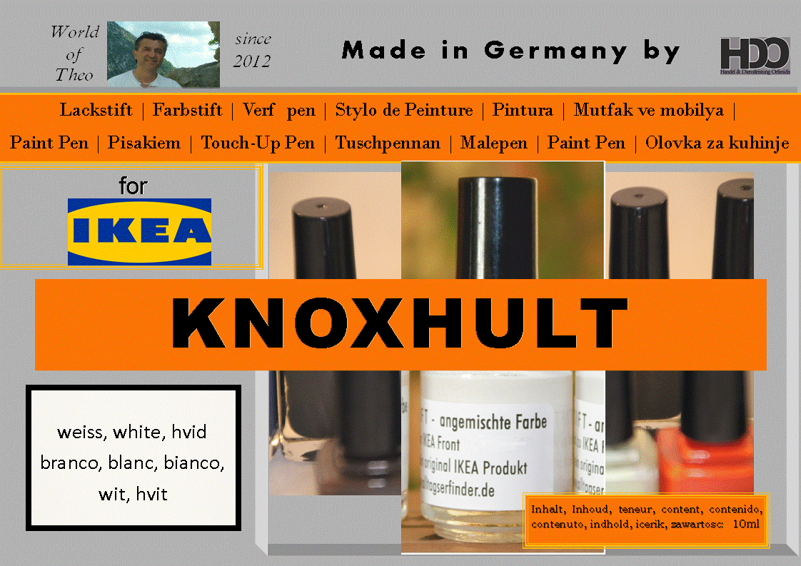 Lackstift, Farbstift für IKEA KNOXHULT weiß