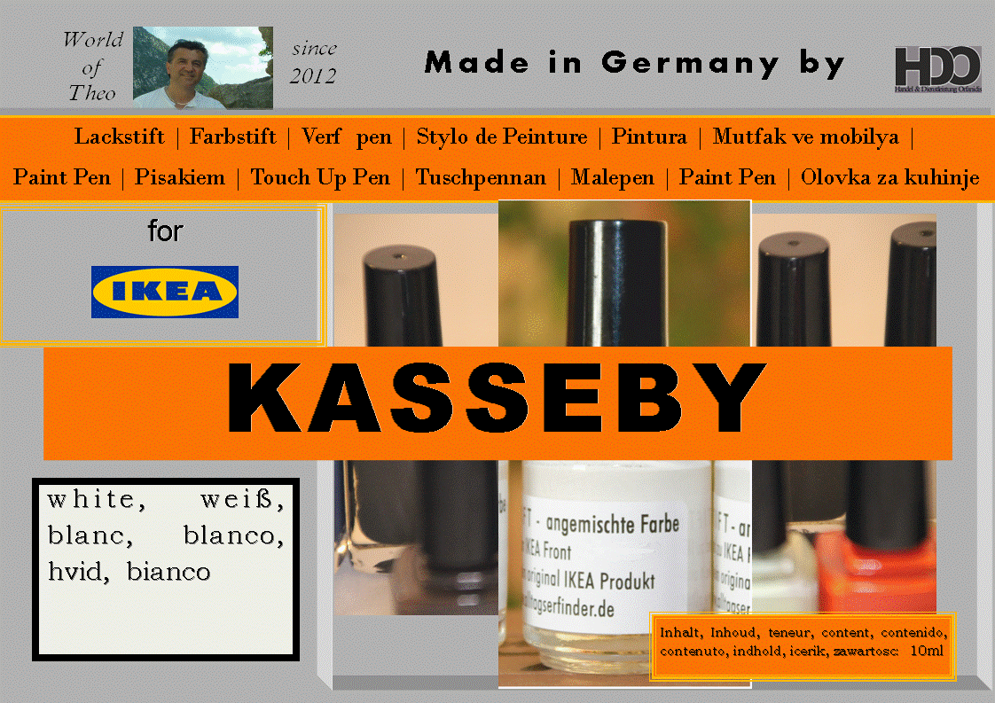 Lackstift für IKEA KASSEBY weiß