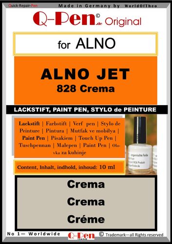 10mL Lackstift für ALNO JET 828 Crema