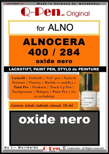 10mL Lackstift für ALNO CERA 400/284 oxide nero