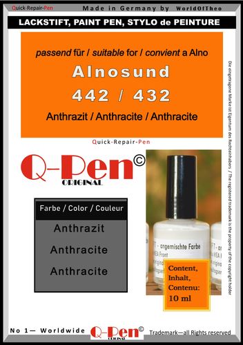 touch-up pen for ALNOsund 442 / 432 anthracite 10mL